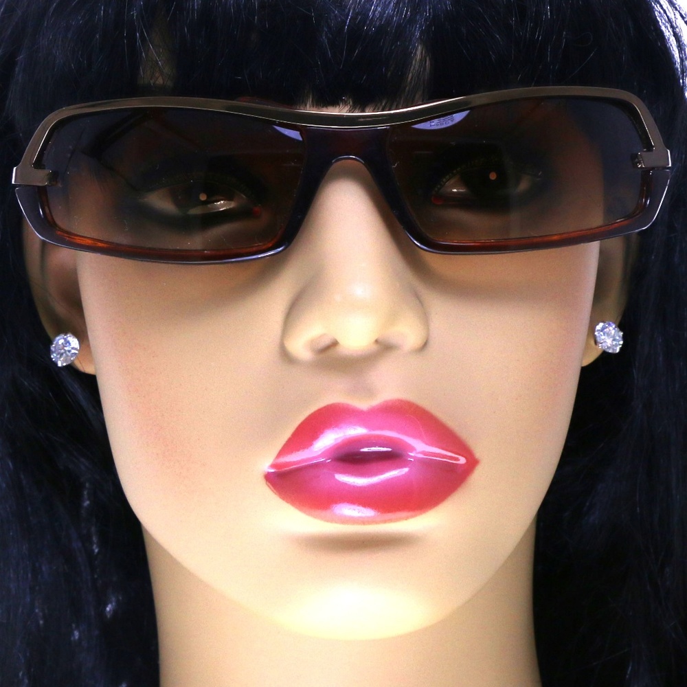 Liz Claiborne Brown Gradient Sunglasses 90s - Picture 5 of 7